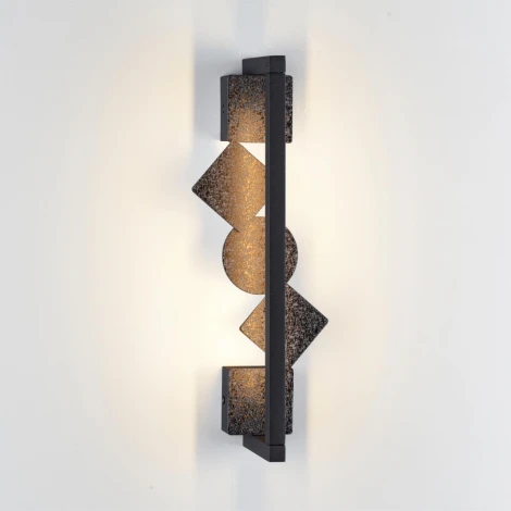 Настенный светильник Odeon Light Geos 6692/7WL HIGHTECH черный/фактура crack ice/металл/акрил поворотный IP20 LED 7W 184Лм 3000K (220V)