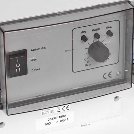 Настенный регулятор скорости вращения лопастей с датчиком температуры накладной Vortice Vort Delta, белый с черным, 6A, IP54