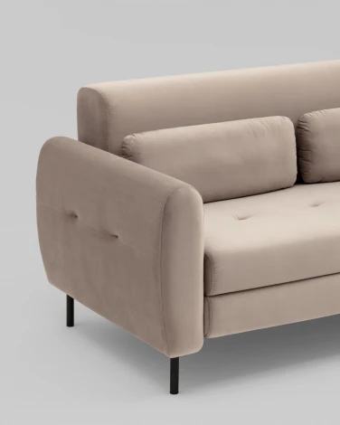 Диван-кровать Stool Group прямой Барнаби велюр серый арт.УТ000040005