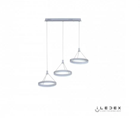 Подвесной светильник iLedex Libra D075-3 WH (220V, пульт управления, на тросе, кольцо)