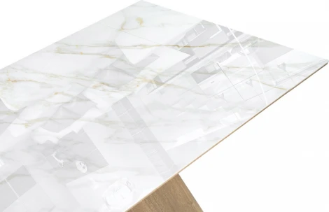 Керамический стол Ливи 140 (Ливи 140(200)х80х78 carla larkin / черный дуб монтана) Woodville арт.588022