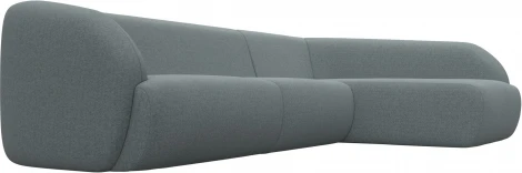 Диван угловой Лига-041 правый угол (Серый/Рогожка) Лига Диванов арт.124716