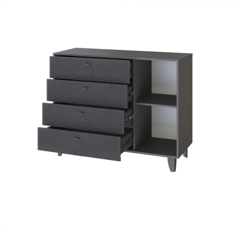 Комод ТЭКС Катрин-13, Графит, Гранит лофт