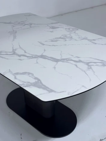 Стол KAI 140 KL-117 поворотная система раскладки, итальянская керамика / Темно-серый / Черный М-City