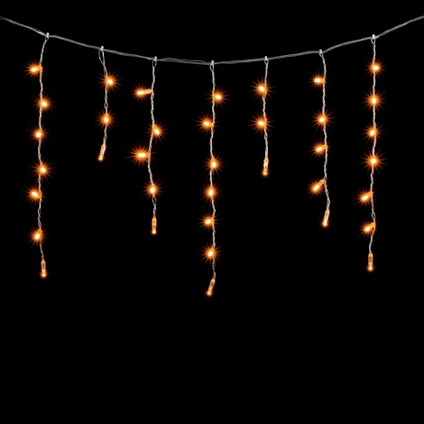 Гирлянда Бахрома с Колпачком 3,1 x 0,5 м Желтая 220В, 120 LED, Провод Прозрачный ПВХ, IP65