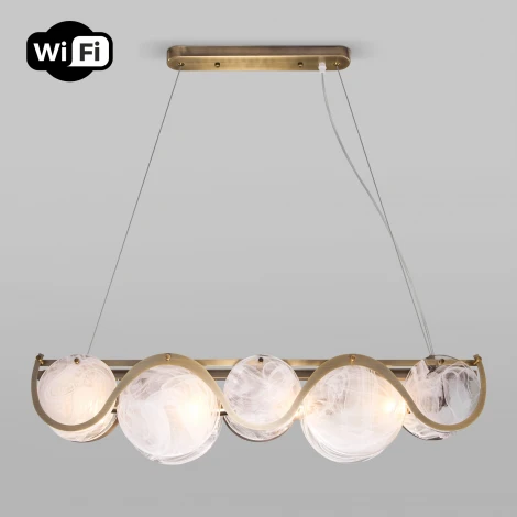 Подвесная люстра Wi-Fi Bogate's Galicia 354/4 Smart (322/4) (220V, управление смартфоном, голосовое управление, умный дом - Minimir Home, Алиса, Маруся, Салют, на тросе)