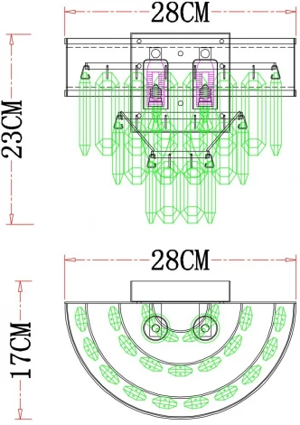 Бра Arte Lamp Diadem A1002AP-2CC (220V, хрусталь)