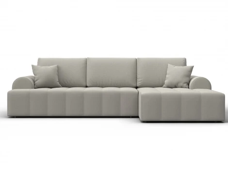 Диван угловой Лига-080 угол правый (ДСП/Пластик/Рогожка/Бежевый) Лига Диванов 134740