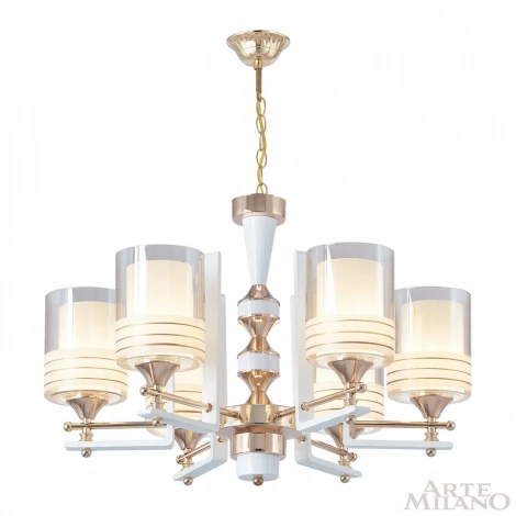 Подвесная люстра Arte Milano Florentia-6087 306087/6 Wh/Gd (220V, на цепи)