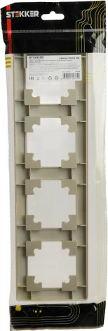 Рамка на 4 поста (золото) Stekker Катрин 49609