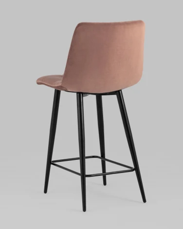 Стул полубарный Stool Group Джанго велюр пыльно-розовый высота сиденья 60 см УТ000035293