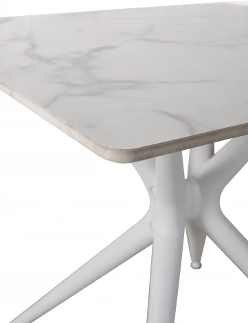 Стол обеденный JET CERAMIC квадратный 80*80 (Термопластичный полимер, Белый)
