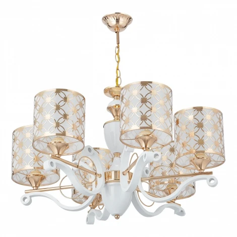 Подвесная люстра Arte Milano Florentia-3097 303097/6 Wh/Gd (220V, на цепи)