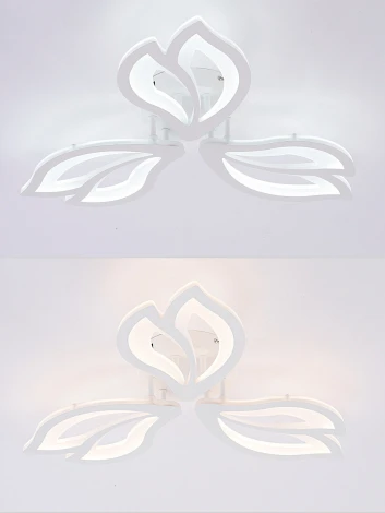 Потолочная люстра светодиодная с пультом ДУ 66W, белый, LED Natali Kovaltseva Fortuna LED LAMPS 81107/2C