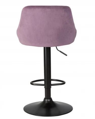 Набор 2 шт стул барный DOBRIN LOGAN BLACK (пудрово-сиреневый велюр (MJ9-52))