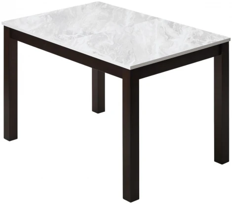 Стол TME-6931 MBH белый мрамор SWEDEN / BB темный орех M-City 64382