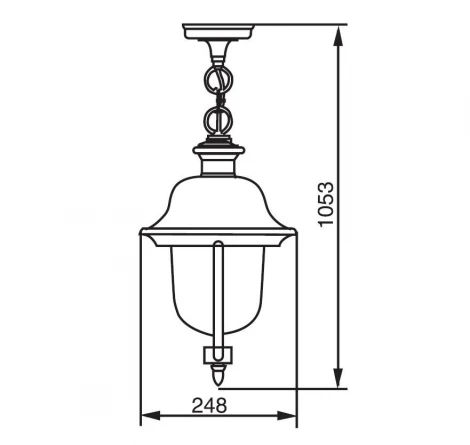 Уличный светильник подвесной Oasis Light 84305c Bl (220V, на цепи, IP44)