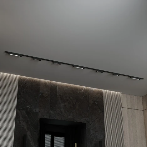 Трековая система в сборе однофазная накладная 220V 100W Hesby Lighting Skylite HSBL_kompl_S011_NI4B4K