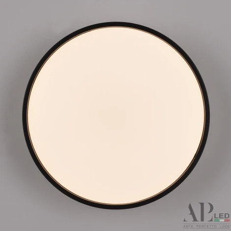 Потолочный светильник круглый светодиодный APL LED Toscana 3315.XM302-1-267/12W/3K Black (220V, круглые)