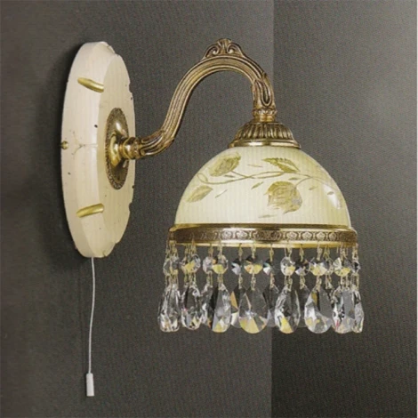 Бра Reccagni Angelo 6906 A 6906/1 (220V, подвески, выключатель, листья)