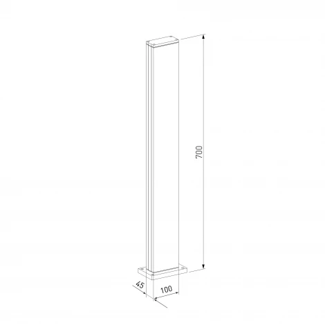 Наземный светильник светодиодный Elektrostandard Flat 1538 TECHNO LED 3000K чёрный