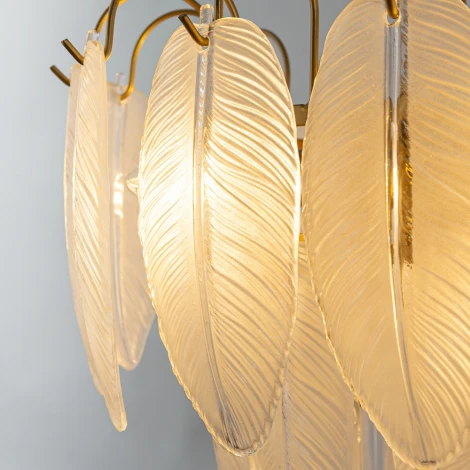 Подвесная люстра Arte Lamp Evie A4052LM-6SG (220V, на цепи, листья)