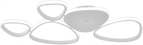 Потолочная люстра светодиодная Escada Index 10290/5LED 97Вт, металл/силикон, белый (регулировка яркости, 220V, пульт управления)