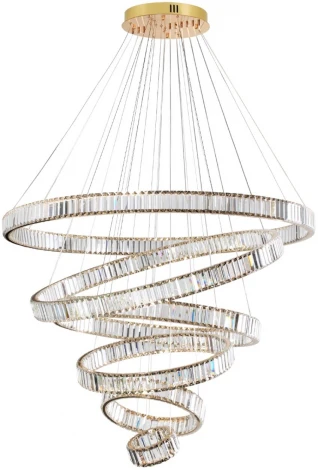 Подвесная люстра ярусная большая в виде спирали Odeon Light Vekia 5015/260L (LED, 220V, на тросе, спираль)