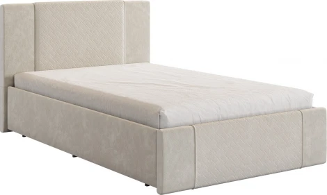 Каркас кровати Хлоя 120х200 см Mebelson (ДСП,Ткань/Кремовый) арт.KM1.2-24.2081