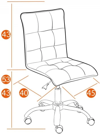 Кресло ZERO кож/зам, металлик, 36 Tetchair 13834