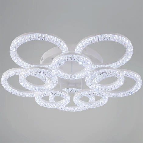 Потолочная люстра светодиодная на штанге с регулировкой цветовой температуры, яркости и ночным режимом Reluce 09847-0.3-5+5A WH