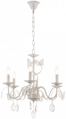 Подвесная люстра Arte Milano AM346179 346179/6 WT+SL (220V, подвески, на цепи, подсвечник, свеча)