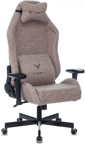 Кресло игровое Knight T1 серый экомех с подголов. крестовина металл