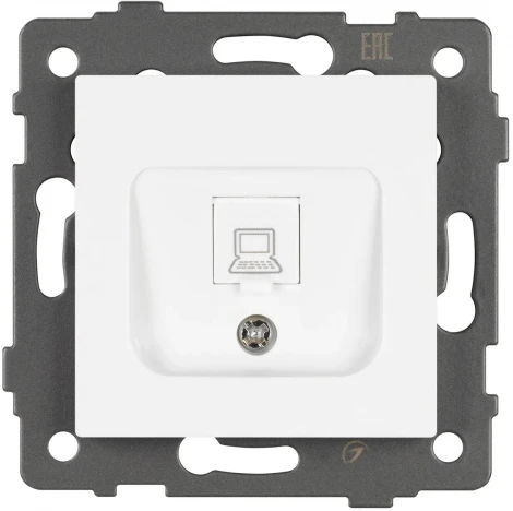 Механизм компьютерной розетки SCT-MPC1-PL-WH-V (RJ-45, CAT6) (Arlight) 049842