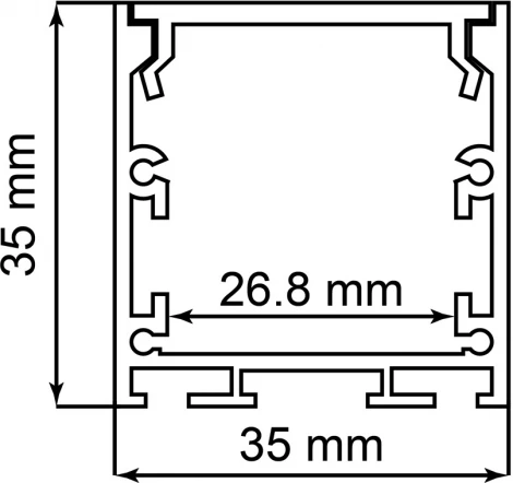 Профиль накладной для светодиодной ленты Feron 10369 "Линии света" черный CAB256