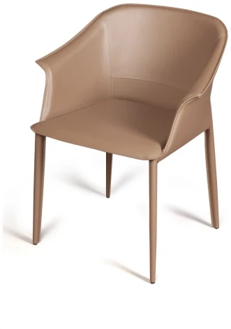 Стул с подлокотниками Top Concept GIO, кожа хаки-тауп