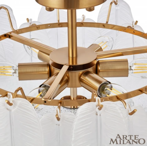 Потолочная люстра на штанге Arte Milano Rim 315009/D500 BS (220V, перо)