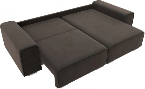 Диван угловой Лига-029 правый угол (Коричневый/Велюр) Лига Диванов арт.121927