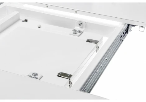 Стол на тумбе Woodville Plas 160 super white 11163