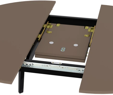 Стол Marcel круглый раскладной 110-140x110x76см, Кофе, чёрный Bradex Home RF 0019