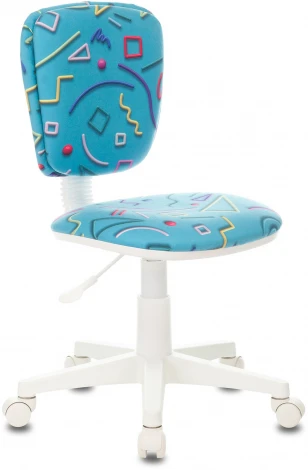 Кресло детское Бюрократ CH-W204NX голубой Sticks 06 крестовина пластик пластик белый