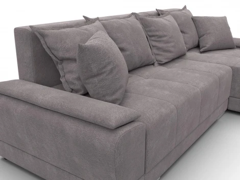 Диван угловой Лига-119 угол правый (ДСП,Брус,Фанера,ЛДС,Велюр/Бежевый) Лига Диванов 137095