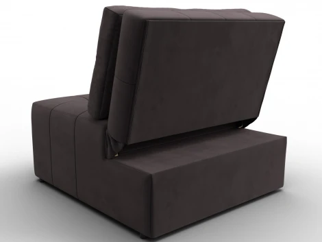 Кресло-кровать Лига-107 (80) (ЛДСП,Брус,Фанера,Велюр/Коричневый) Лига Диванов 134899