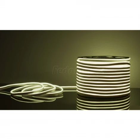 Светодиодная лента Elektrostandard Гибкий неон 220V 9,6W 120Led 2835 IP67 односторонний холодный белый, 50 м