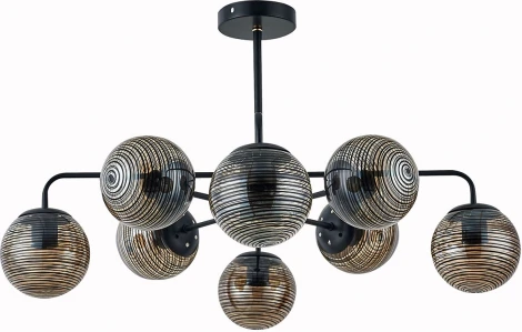 Потолочная люстра на штанге Escada Twilight 646/8P E27*60W Black (220V)