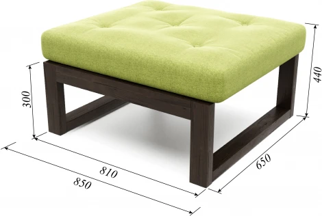 Пуф Arsko Амбер венге зеленая рогожка