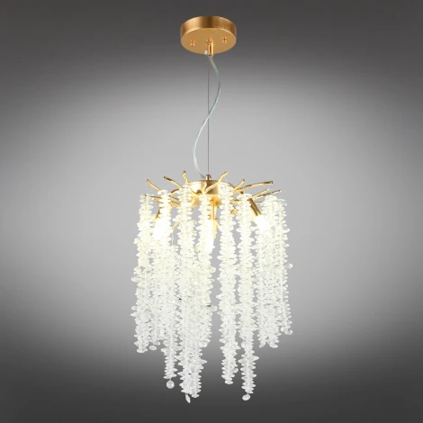 Подвесная люстра Aployt Paulina APL.848.03.04 (220V, хрусталь, на тросе, ветки)
