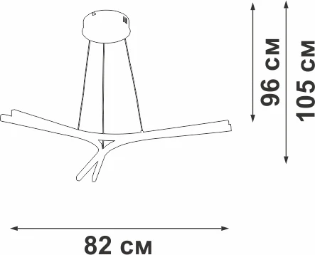 Подвесной светильник светодиодный LED 50Вт, 4000К Vitaluce V2708-0/3S (220V, на тросе)