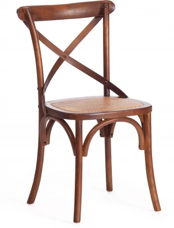 Стул CROSS (mod.CB2001) дерево береза, 49.5*53.5*87, Темный Орех (№5) Tetchair 10977
