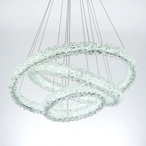 Подвесной светильник светодиодный хрустальный с пультом с регулировкой цветовой температуры и яркости Modelux MODESTYLE MS.5002.800.600.400 CR